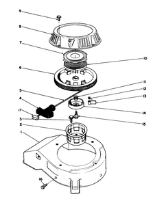 Recoil Assembly (Model No. 47pn2-6) Diagram and Parts List for 20912B 39000001 - 39999999 Toro Lawn Mower