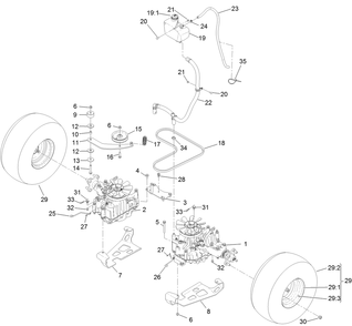 Ground Drive Assembly Diagram and Parts List for 74513 400000000-403224658 Toro Lawn Mower