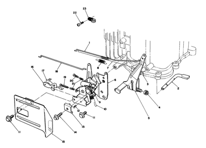 Governor Assembly (Engine Model No. Vmg6, Vmh7 & Vmj8) Diagram and Parts List for 26624C 9000001 - 9999999 Toro Lawn Mower