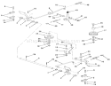Brake And Clutch Linkage Diagram and Parts List for 92-08BF01 1979 Toro Lawn Tractor
