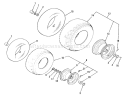 Wheels And Tires Diagram and Parts List for 82-08BP01 1978 Toro Lawn Tractor