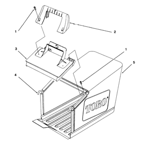 Grass Bag Assembly Diagram and Parts List for 20929B 69000001 - 69999999 Toro Lawn Mower