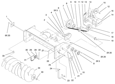 Part Location Diagram of 94-6236 Toro Idler Pulley
