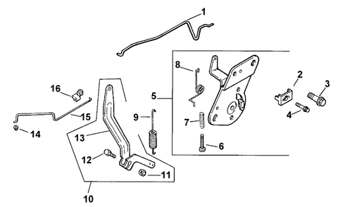 Engine Controls Diagram and Parts List for 30177 991352 - 999999 Toro Lawn Tractor Accessories