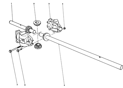 Differential Assembly Diagram and Parts List for 56033 4000001 - 4999999 Toro Lawn Tractor