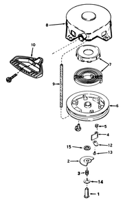 Rewind Starter N0. 590604 Diagram and Parts List for 38056 8000001 - 8999999 Toro Snow Blower