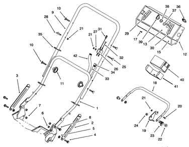 Handle Assembly (Model No. 20473 Only) Diagram and Parts List for 20473 6900001 - 6999999 Toro Lawn Mower