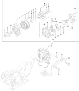 Generator Assembly Diagram and Parts List for 22370 413000000 - 414487256 Toro Lawn Tractor Accessories
