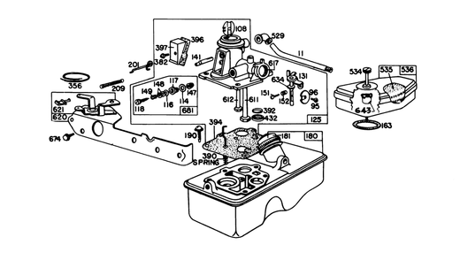 Carburetor Assembly Model 92908-1956-01 Diagram and Parts List for 20755 9000001 - 9999999 Toro Lawn Mower