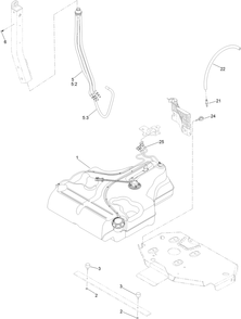Fuel Assembly Diagram and Parts List for 74925TE 400000000-401799999 Toro Lawn Mower