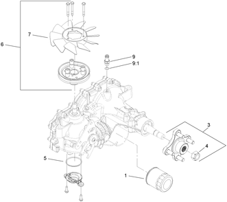 Lh Transmission Assembly Diagram and Parts List for 74409TE (280000001-280999999)(2008) Toro Lawn Mower
