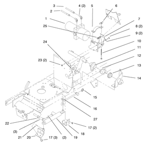 Power Lift Diagram and Parts List for 72110 8900600 - 8999999 Toro Lawn Tractor