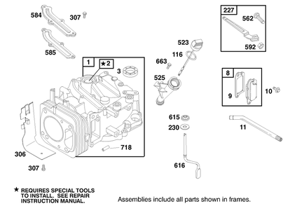 Engine Gts-200 Diagram and Parts List for 20786 9900001 - 9999999 Toro Lawn Mower