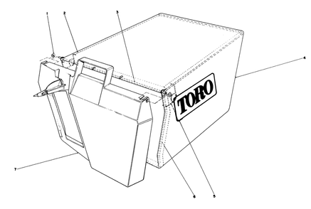Grass Bag Assembly No.11-0159 Diagram and Parts List for 20588C 8000001 - 8999999 Toro Lawn Mower