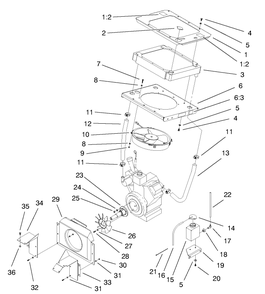 Engine Assembly 2 Diagram and Parts List for 74212 (200000001-200999999)(2000) Toro Lawn Mower