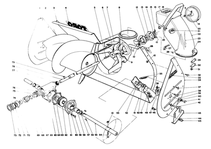 Auger Assembly Diagram and Parts List for 31260 200001 - 299999 Toro Snow Blower