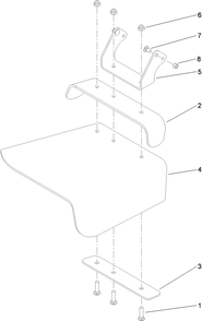 Deflector Assembly Diagram and Parts List for 30672 405670000-410299999 Toro Lawn Mower
