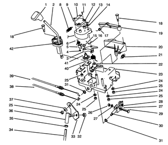 Traction Linkage Assembly Diagram and Parts List for 38555 4900001 - 4999999 Toro Snow Blower