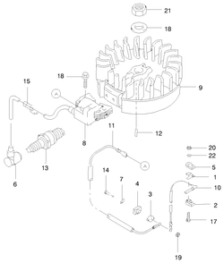 Electric Equipment Diagram and Parts List for 22171 9900001 - 9999999 Toro Lawn Mower