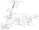 Front Axle And Steering Diagram and Parts List for 03-08EP01 1983 Toro Lawn Tractor
