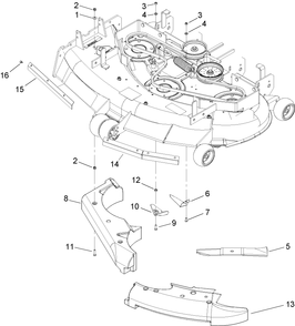 Deck Recycler Kit Assembly Diagram and Parts List for 74411TE (250000001-250999999)(2005) Toro Lawn Mower
