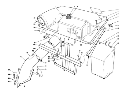 Twin Bagger Grass Catcher Model No. 59184 (Optional) Diagram and Parts List for 56145 7000001 - 7999999 Toro Lawn Tractor