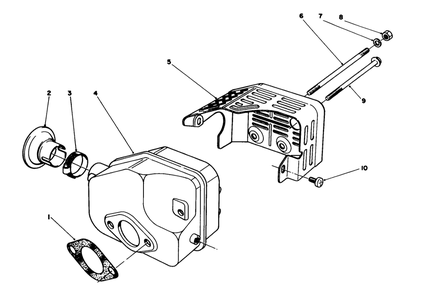 Muffler Assembly (Engine No. 47ph7) Diagram and Parts List for 20746C 8000001 - 8999999 Toro Lawn Mower
