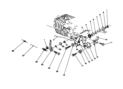 Governor Assembly Diagram and Parts List for 20745C 5000001 - 5999999 Toro Lawn Mower