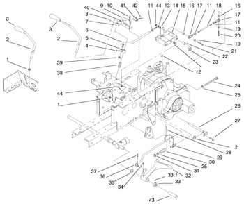 Hydro Controls, Brake System Diagram and Parts List for 73502 7900001 - 7999999 Toro Lawn Tractor