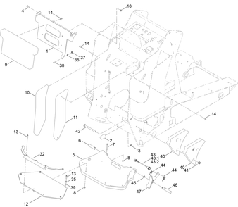 Platform Assembly Diagram and Parts List for 22327 409940000 - 411509999 Toro Lawn Tractor Accessories