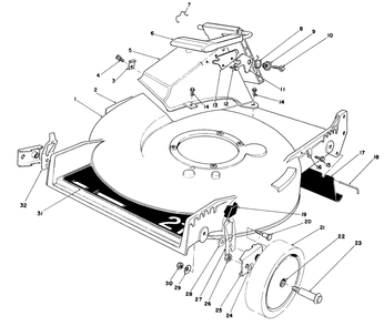 Housing Assembly Diagram and Parts List for 20570 5000001 - 5999999 Toro Lawn Mower