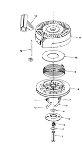 Rewind Starter No. 590621 Diagram and Parts List for 16775 0000001 - 0999999 Toro Lawn Mower
