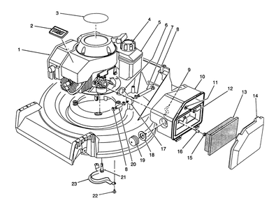 Engine Assembly Diagram and Parts List for 26682 9000001 - 9999999 Toro Lawn Mower