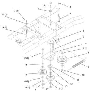 Hydro Drive Components Diagram and Parts List for 72102 7900001 - 7999999 Toro Lawn Tractor