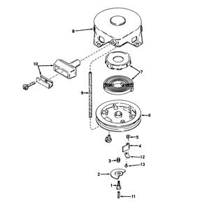 Rewind Starter No. 590473 Diagram and Parts List for 38045 1000001 - 1999999 Toro Snow Blower