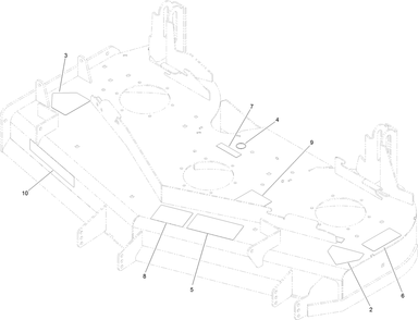 Deck Decal Assembly Diagram and Parts List for 74141 (314000001-314999999)(2014) Toro Lawn Mower