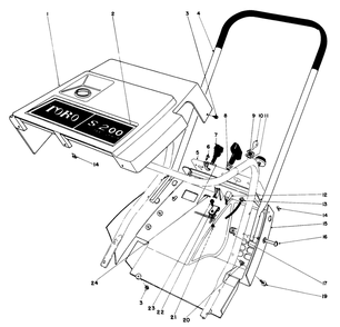 Shroud & Handle Assembly (Model 38130) Diagram and Parts List for 38120 0500000 - 0999999 Toro Snow Blower