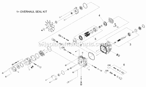 Hydraulic Pump Assembly No. 103-1942 Diagram and Parts List for 74179 230007001-230999999 Toro Lawn Mower