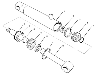 Hydraulic Cylinder N0. 68-9700 Diagram and Parts List for 30620 690001 - 699999 Toro Lawn Tractor