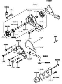 Cooling Equipment Diagram and Parts List for 74212 (990001-991000)(1999) Toro Lawn Mower