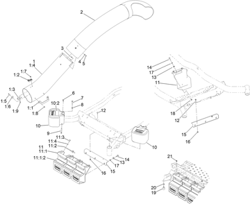 Tube And Weight Assembly Diagram and Parts List for 78567 411400000 - 999999999 Toro Lawn Tractor