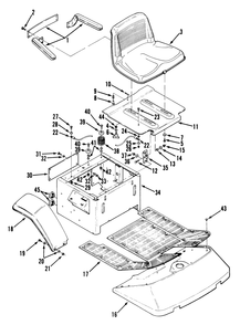 Section 8-Fenders, Floor Pan And Seat Diagram and Parts List for Y1-16OE01  Toro Lawn Tractor