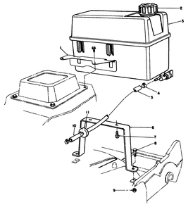 Gas Tank Assembly Diagram and Parts List for 22622 1000001 - 1999999 Toro Lawn Mower