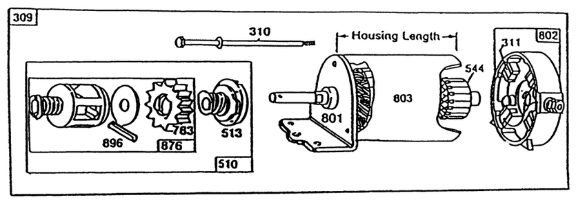 10hp Engine Briggs & Stratton Model No. 256707 Type No. 0126-01 (Continued) Diagram and Parts List for 32-10BE02 1000001 - 1999999 Toro Lawn Tractor