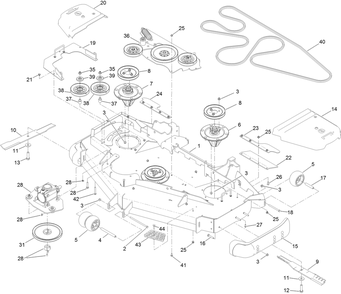 Part Location Diagram of 127-0570 Toro Lh Spindle Asm