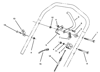 Traction Control Assembly Diagram and Parts List for 26630BC 5900001 - 5999999 Toro Lawn Mower