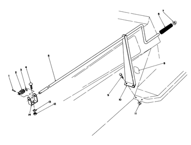 Chute Control Assembly 36" Snowthrower Attachment Model No. 59160 (Optional) Diagram and Parts List for 57365 7000001 - 7999999 Toro Lawn Tractor