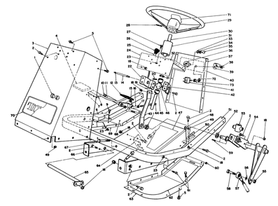 Frame & Steering Assembly Diagram and Parts List for 30610 390001 - 399999 Toro Lawn Tractor