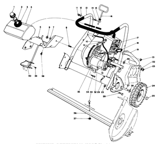 Engine Assembly (Model 38130) Diagram and Parts List for 38130 9000001 - 9999999 Toro Snow Blower