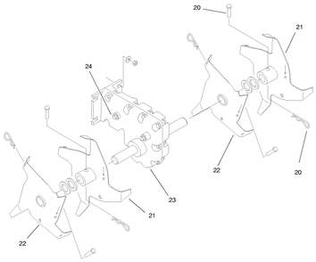 Tine Assembly Diagram and Parts List for 58356 79000001 - 79999999 Toro Cultivator